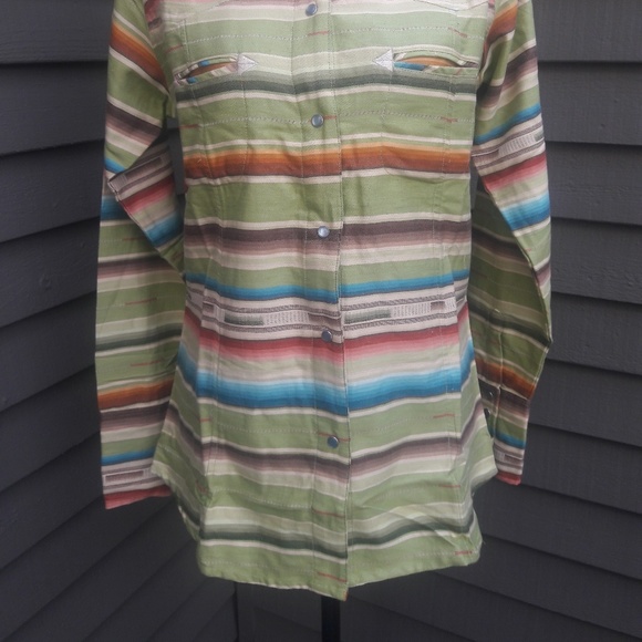 Tasha Polizzi Green Serape Shirt - Picture 2 of 6